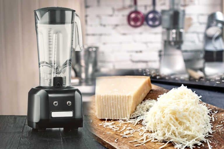 搅拌机的拼贴和磨碎的奶酪在厨房里,你能把奶酪在搅拌机吗?bd手机下载